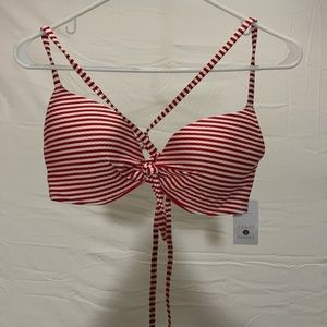 Woman’s Red/White Stripe Bathing Suit Top. Multiple Sizes Available